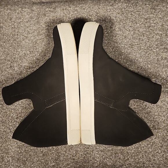 BRASH Black Faux Suede Hi Top Hidden Wedge Slip On Fashion Sneakers Womens 6 - Picture 7 of 10